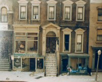 Moonwalker - Stills and exclusive on-set photos - 13 - Brownstone Street house the day after filming Mr Big