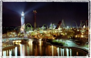 Islands of Adventure at night (photo copyright Universal Studios, all rights reserved)