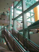 Interior of the Institute Building - a network of stairways and balconies to get you to the correct height for your ride vehicle (September 2006)