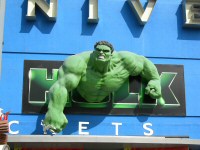 The Hulk above the left ticket windows, April 2006