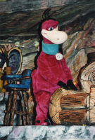 Costumed Dino on stage, 1994 (photo courtesy of KerryToonz, with thanks)