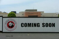 Panda Express Coming Soon sign with the Studio Commissary behind it (photo by Darkbeer, 2004)