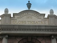 Detail of the front of the Globe Theatre (built in 1999!!)