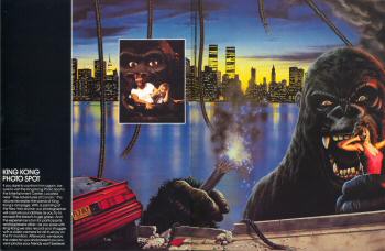 King Kong hand photo opportunity artwork from 1986 brochure
