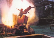 Exploding mine cart (from 'Universal Studios Hollywood Guide', 1991)