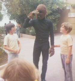 John Murdy with his friend The Wolfman, looking very cool in 1972, photo courtesy John Murdy