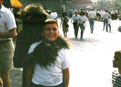 Scott's brother being mauled by The Wolfman, 1991. Photo courtesy of Scott Weller