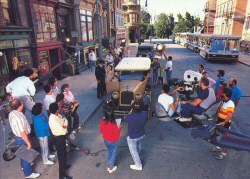 Production on Brownstone Street (from Universal Studios Guide, 1990) Production on Brownstone Street (from Universal Studios Guide, 1990)