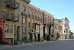 The business side of Brownstone Street in April 2006