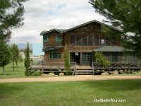 The Log Cabin, April 2006, being prepared to appear as Camp Hennessey in Desperate Housewives season 1