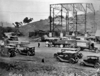 Stage 28 under construction (photo from The Phantom of the Opera DVD)