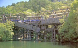 The Collapsing Bridge in better days- photo by Gary Hadley &copy; Universal Studios