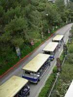 Tram heading down Timeline Drive (September 2006)