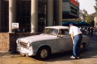 Columbo's Peugeot on display in the Upper Lot, 1996 (photo by Frank Picard, with thanks)