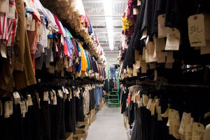 Just a small section of the massive wardrobe store (photo by Jan Kivisaar, November 2005)