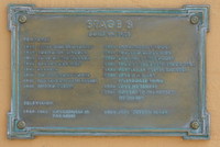 Plaque outside Stage 3 (September 2008)