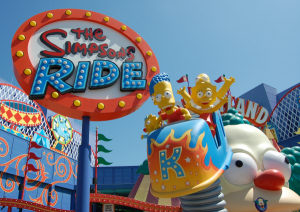 the studiotour.com - Universal Studios Hollywood - The Simpsons Ride